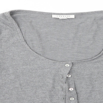 Topshop Womens Grey    Pyjama Top Size 10  - Topshop Pyjama Top