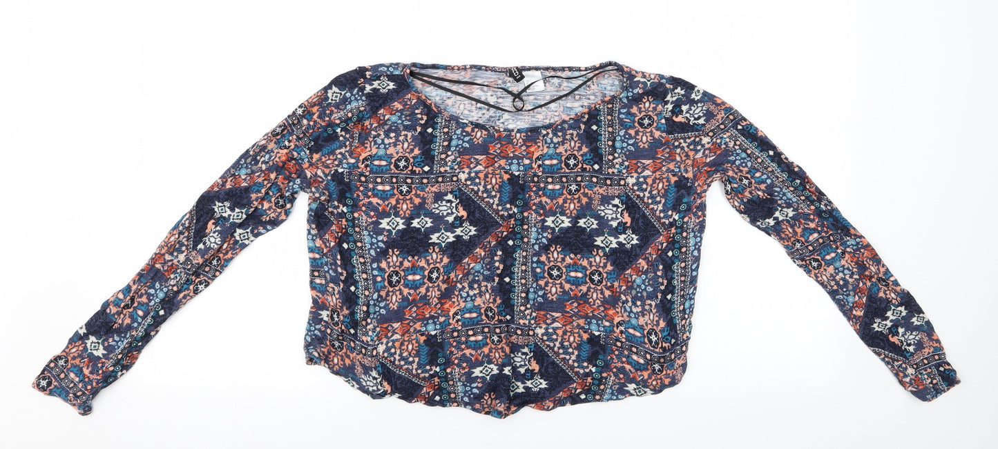 Womens UK Size 6 Divided Multicoloured Basic Blouse