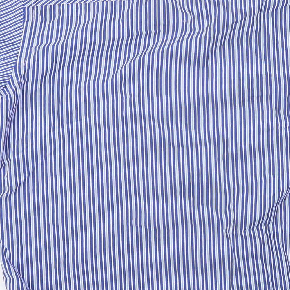 Mens UK Size 15.5 NEXT Blue  Button-Up Long Sleeve Casual Shirt
