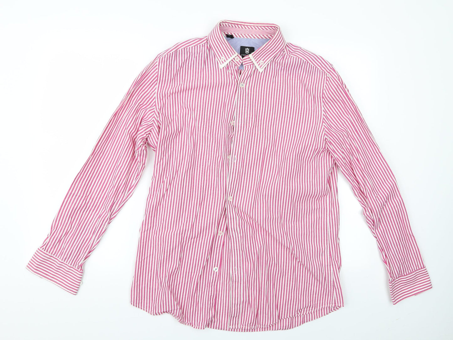 Steel & Jelly Mens Red Striped   Button-Up Size M  - Steel & Jelly