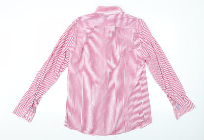 Steel & Jelly Mens Red Striped   Button-Up Size M  - Steel & Jelly