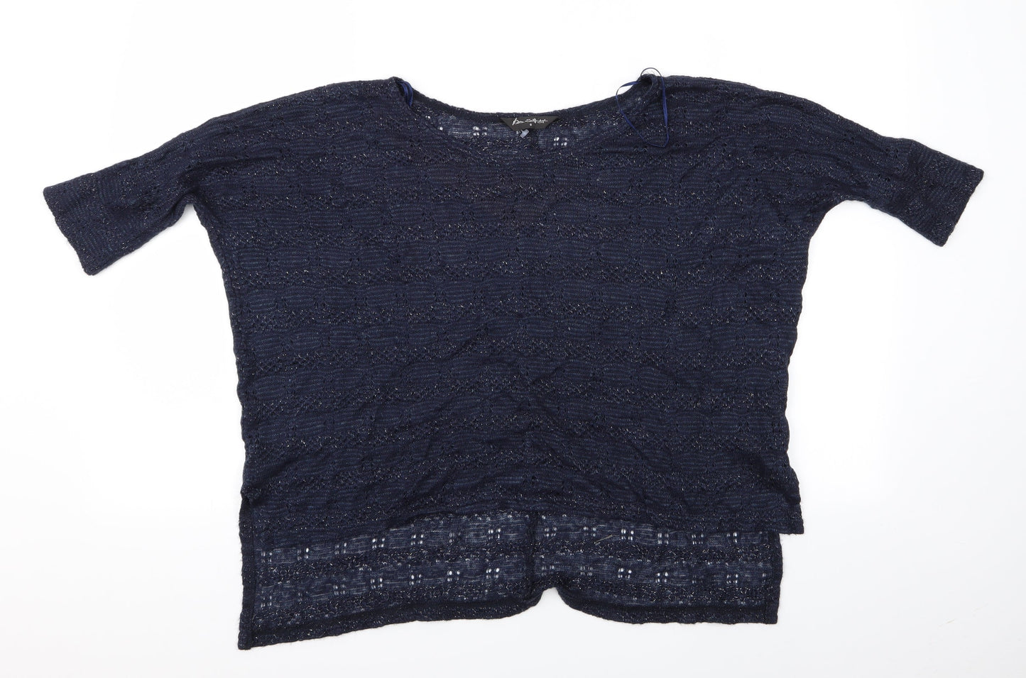 Miss Selfridge Womens Black   Basic Blouse Size 8  - Miss Selfridge Slight Glitter Effect