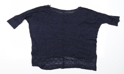 Miss Selfridge Womens Black   Basic Blouse Size 8  - Miss Selfridge Slight Glitter Effect