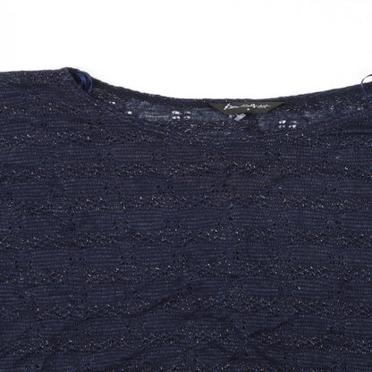 Miss Selfridge Womens Black   Basic Blouse Size 8  - Miss Selfridge Slight Glitter Effect