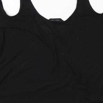 Womens UK Size 12 New Look Black Basic Tank