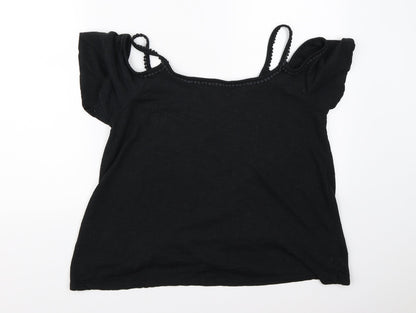 Papaya Womens Black   Basic Blouse Size 14