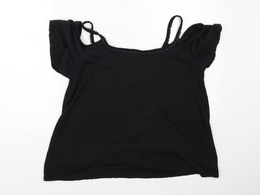 Papaya Womens Black   Basic Blouse Size 14