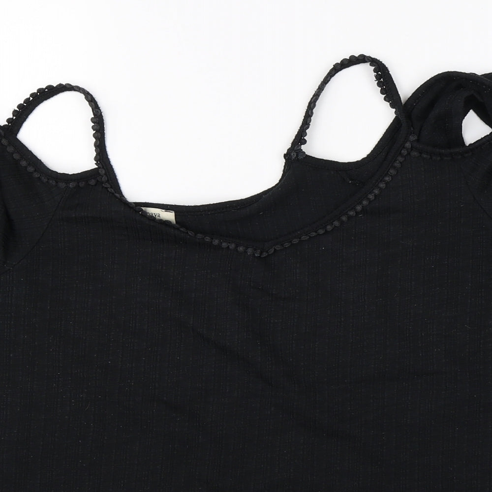 Papaya Womens Black   Basic Blouse Size 14