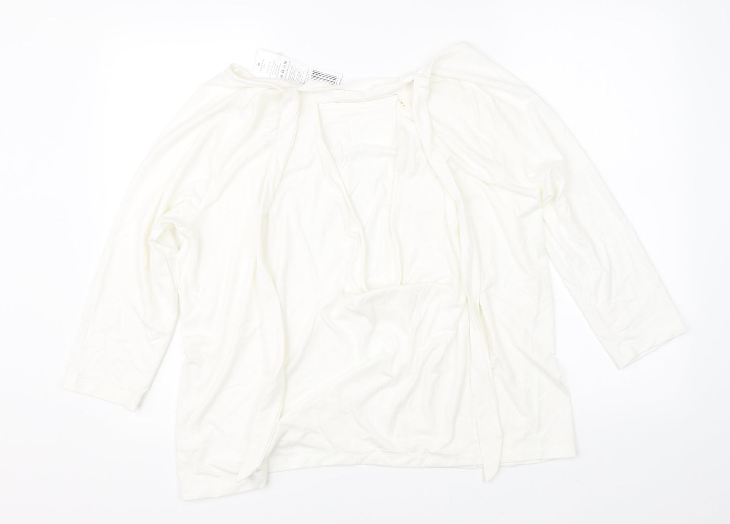 Crane Womens White   Basic Blouse Size L