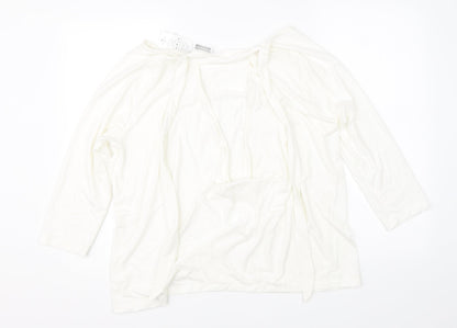 Crane Womens White   Basic Blouse Size L