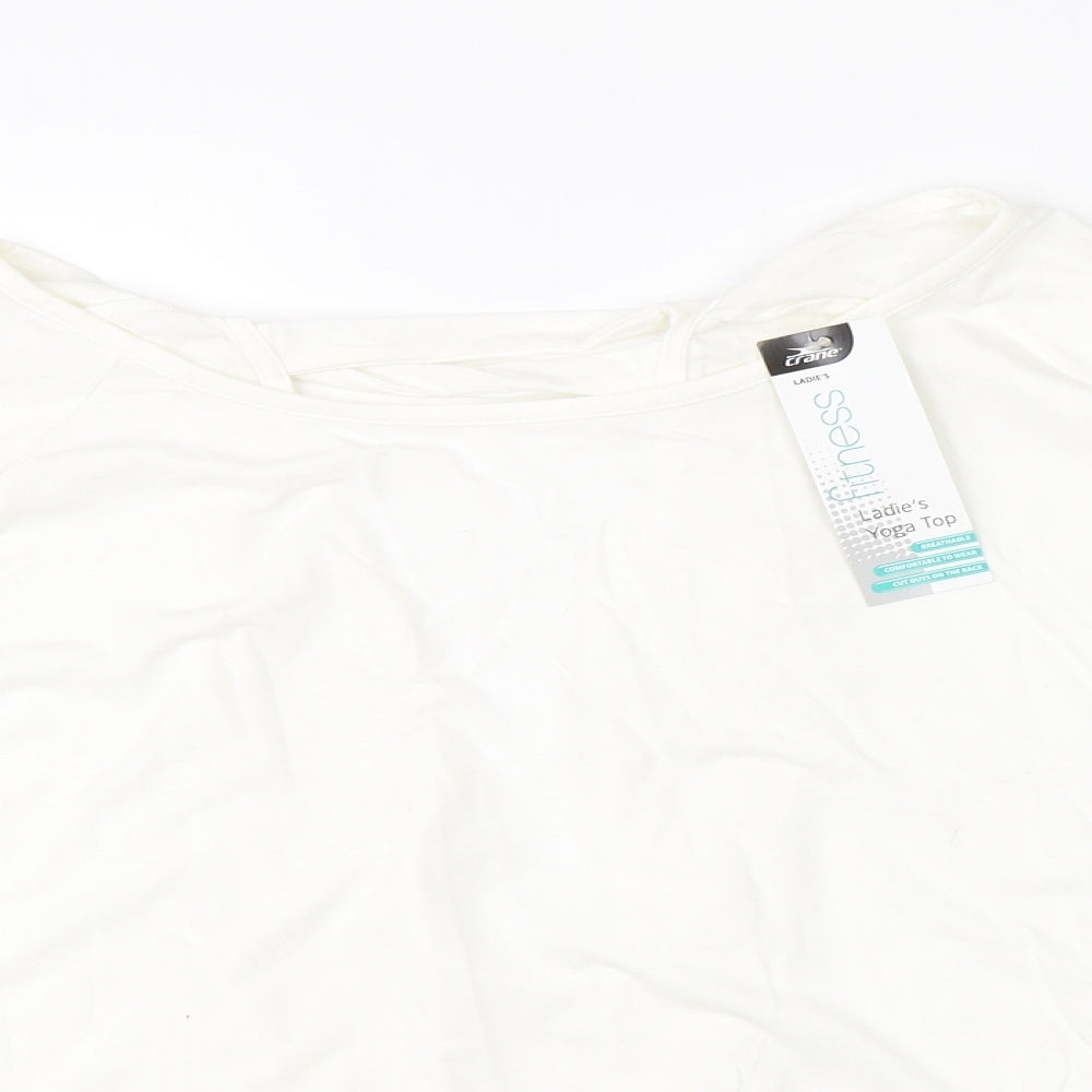Crane Womens White   Basic Blouse Size L