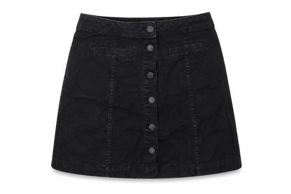 Womens UK Size 6 Divided A-Line Denim Skirt