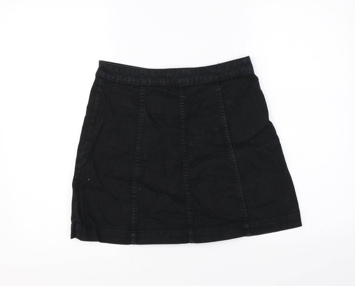 Divided Womens Black  Denim A-Line Skirt Size 6