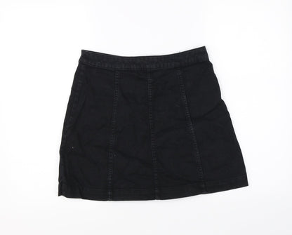 Divided Womens Black  Denim A-Line Skirt Size 6