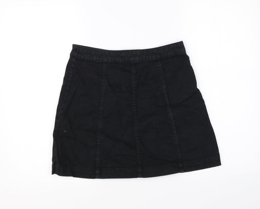 Divided Womens Black  Denim A-Line Skirt Size 6