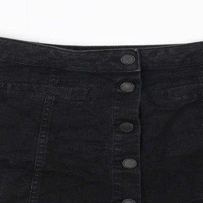Divided Womens Black  Denim A-Line Skirt Size 6