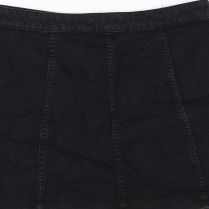 Divided Womens Black  Denim A-Line Skirt Size 6