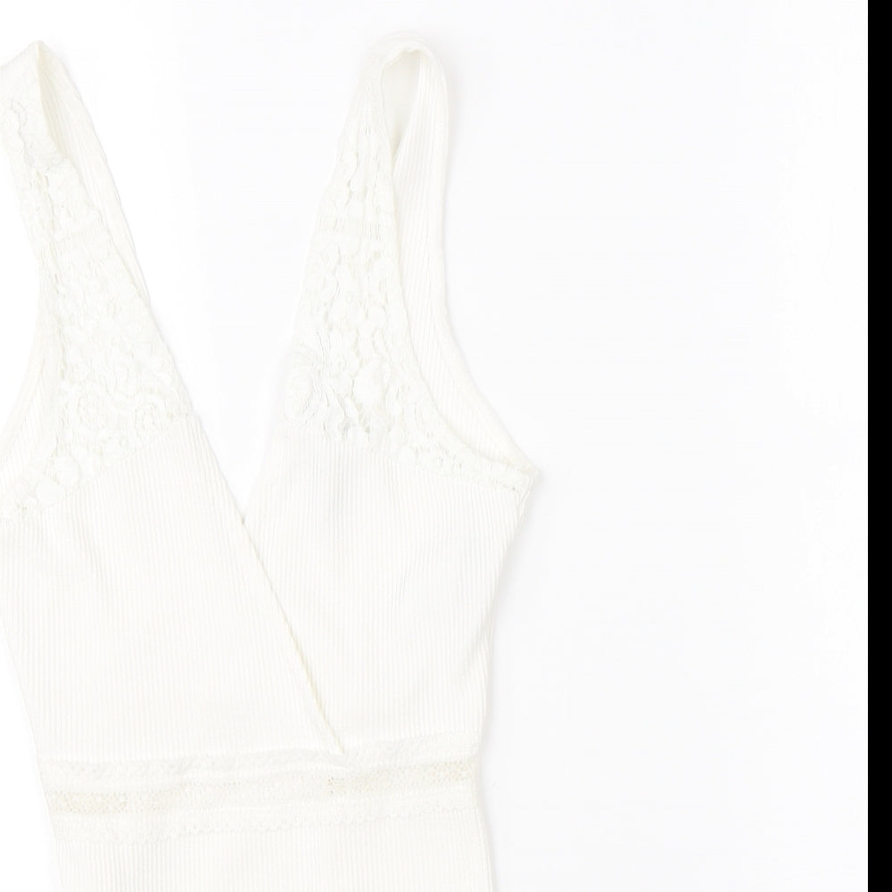 Topshop Womens White   Romper One-Piece Size 6