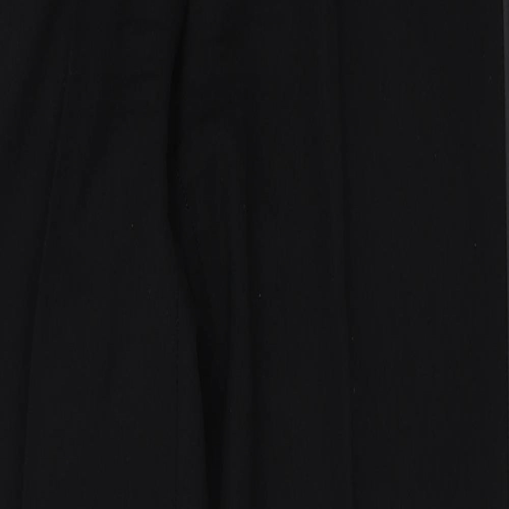 Womens UK Size 32 Preworn Regular Fit Dress Pants Black Trousers