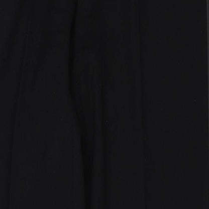 Womens UK Size 32 Preworn Regular Fit Dress Pants Black Trousers