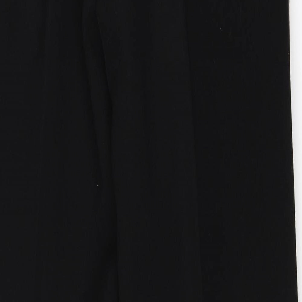 Womens UK Size 32 Preworn Regular Fit Dress Pants Black Trousers