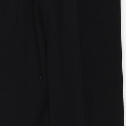 Womens UK Size 32 Preworn Regular Fit Dress Pants Black Trousers