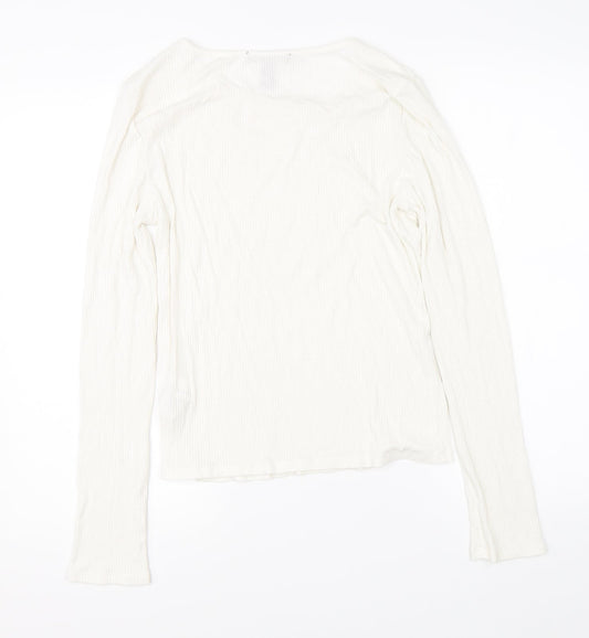 FOREVER 21 Womens White   Pullover Jumper Size XL