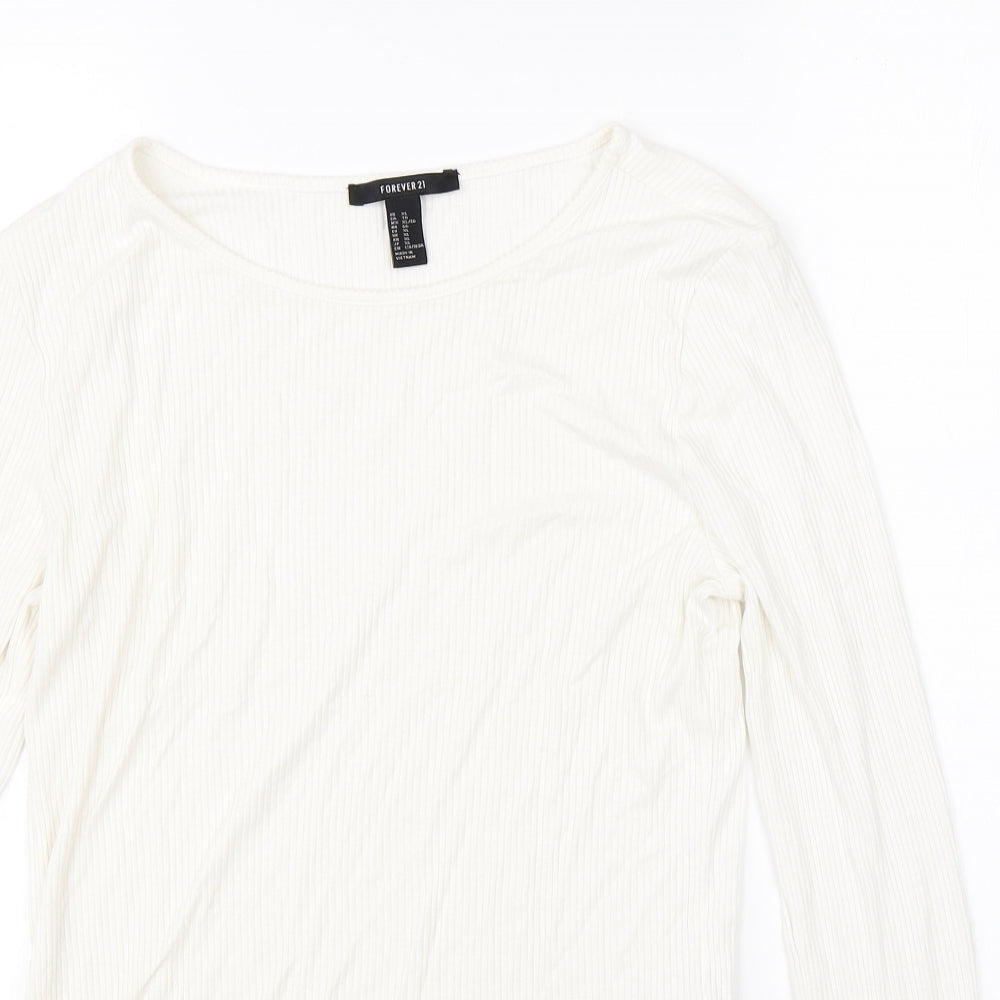 FOREVER 21 Womens White   Pullover Jumper Size XL