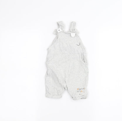 Mothercare Baby Grey   Dungaree One-Piece Size 3-6 Months