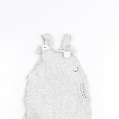 Mothercare Baby Grey   Dungaree One-Piece Size 3-6 Months