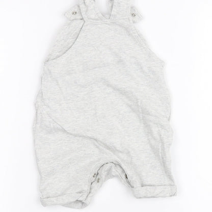 Mothercare Baby Grey   Dungaree One-Piece Size 3-6 Months
