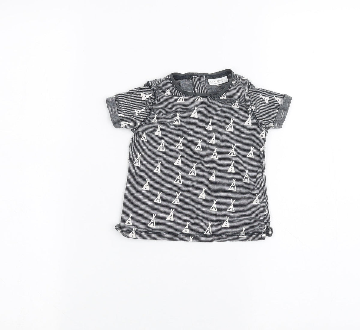 NEXT Baby Black Striped  Basic T-Shirt Size 3-6 Months