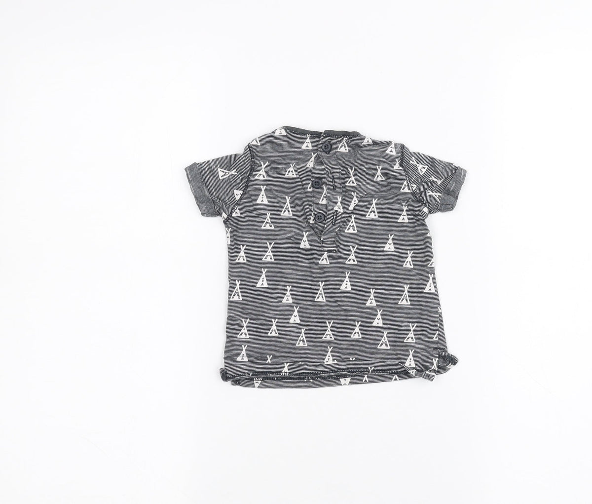 NEXT Baby Black Striped  Basic T-Shirt Size 3-6 Months