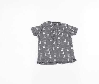 NEXT Baby Black Striped  Basic T-Shirt Size 3-6 Months