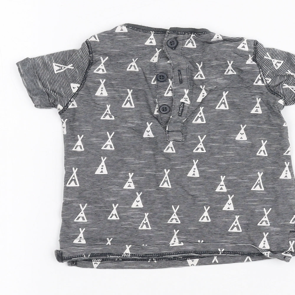 NEXT Baby Black Striped  Basic T-Shirt Size 3-6 Months