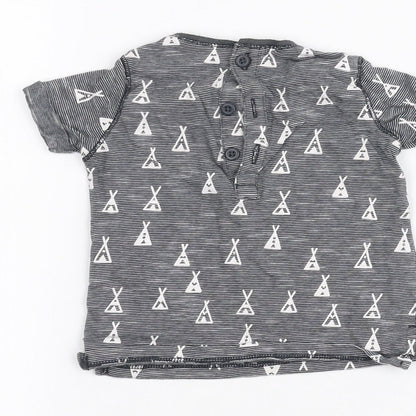 NEXT Baby Black Striped  Basic T-Shirt Size 3-6 Months