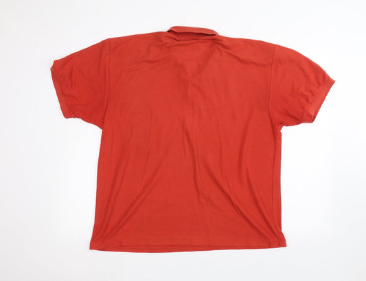 Fruit of the Loom Mens Orange    Polo Size XL