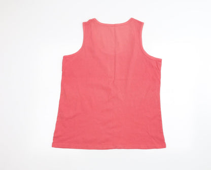 Womens UK Size XL BM Pink Basic Tank