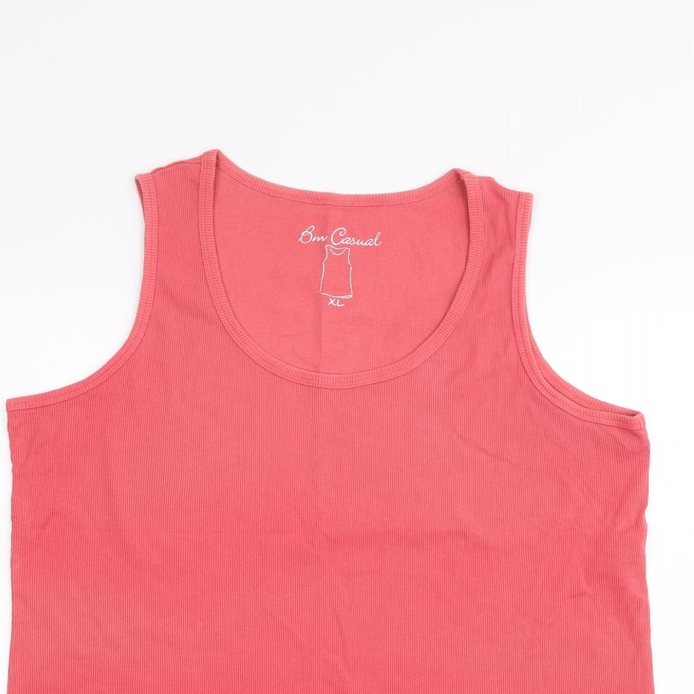 Womens UK Size XL BM Pink Basic Tank