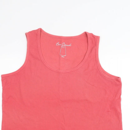 Womens UK Size XL BM Pink Basic Tank