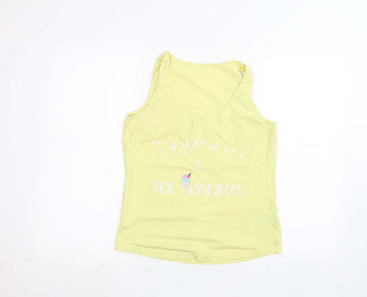 George Womens Yellow   Basic T-Shirt Size 8