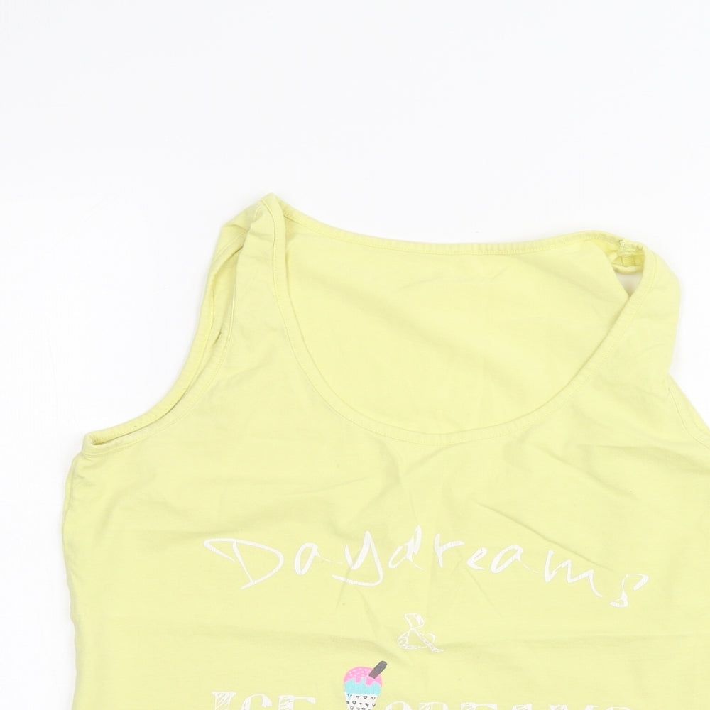 George Womens Yellow   Basic T-Shirt Size 8