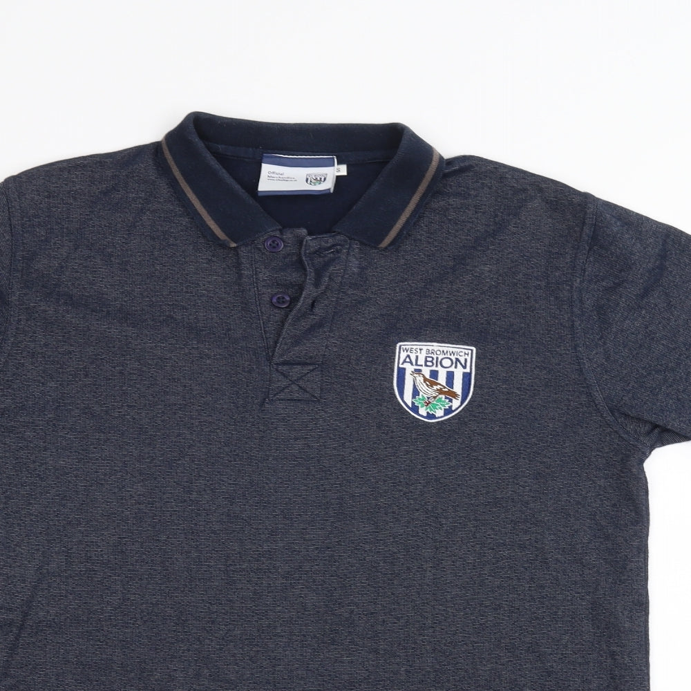 West Bromwich Albion Mens Blue    Polo Size S  - West Bromwich Albion
