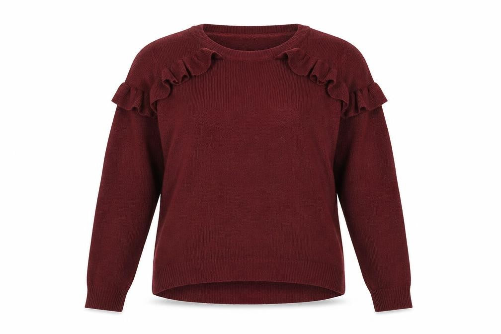 Womens UK Size M Papaya Red Pullover Jumper