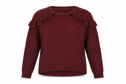 Womens UK Size M Papaya Red Pullover Jumper