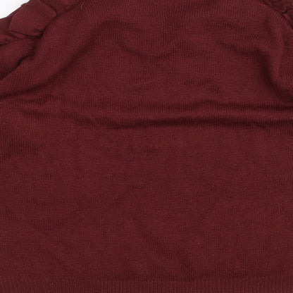 Womens UK Size M Papaya Red Pullover Jumper