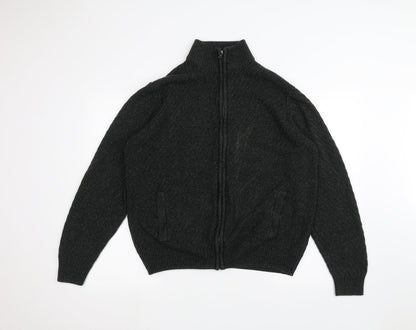 Womens UK Size M Marks and Spencer Green Full Zip Jumper