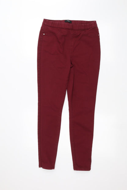 Matalan Womens Red   Skinny Jeans Size 12 L25 in