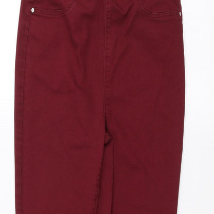 Matalan Womens Red   Skinny Jeans Size 12 L25 in