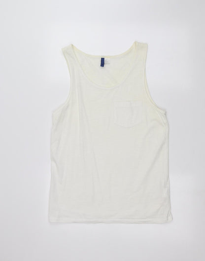 Womens UK Size S H&M White Basic Tank